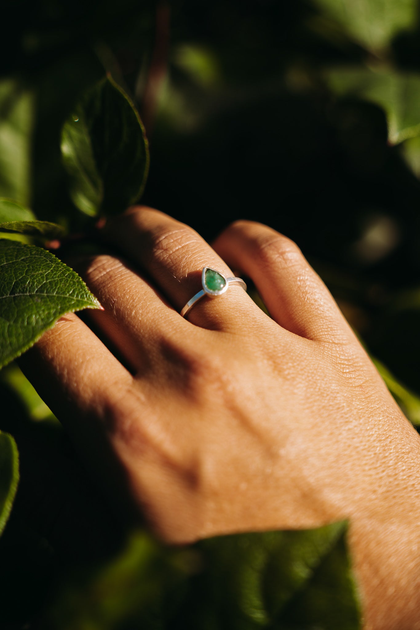 Emerald teardrop hot sale engagement ring